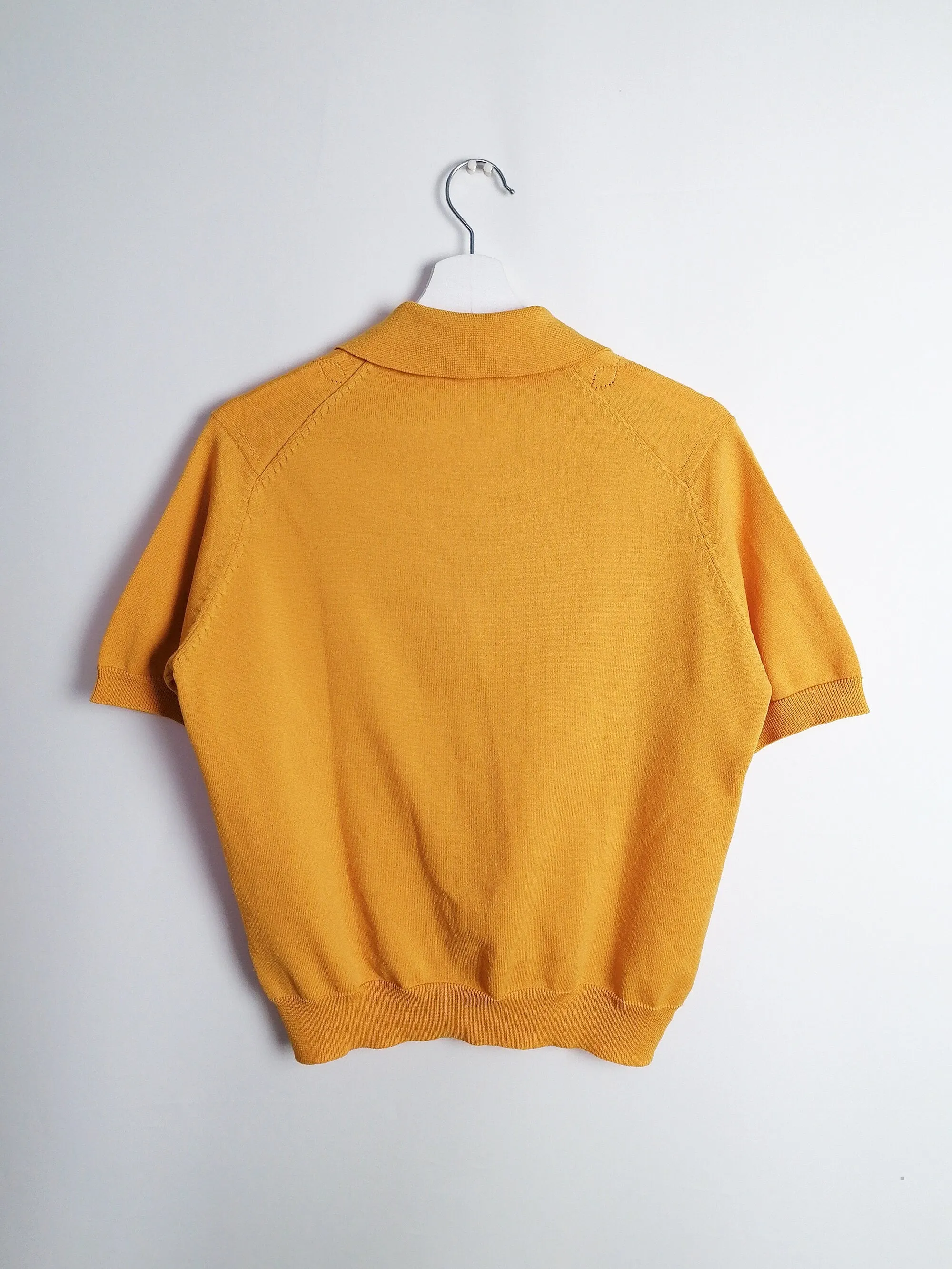 80's Soft Knit Top Marigold Yellow - size M-L