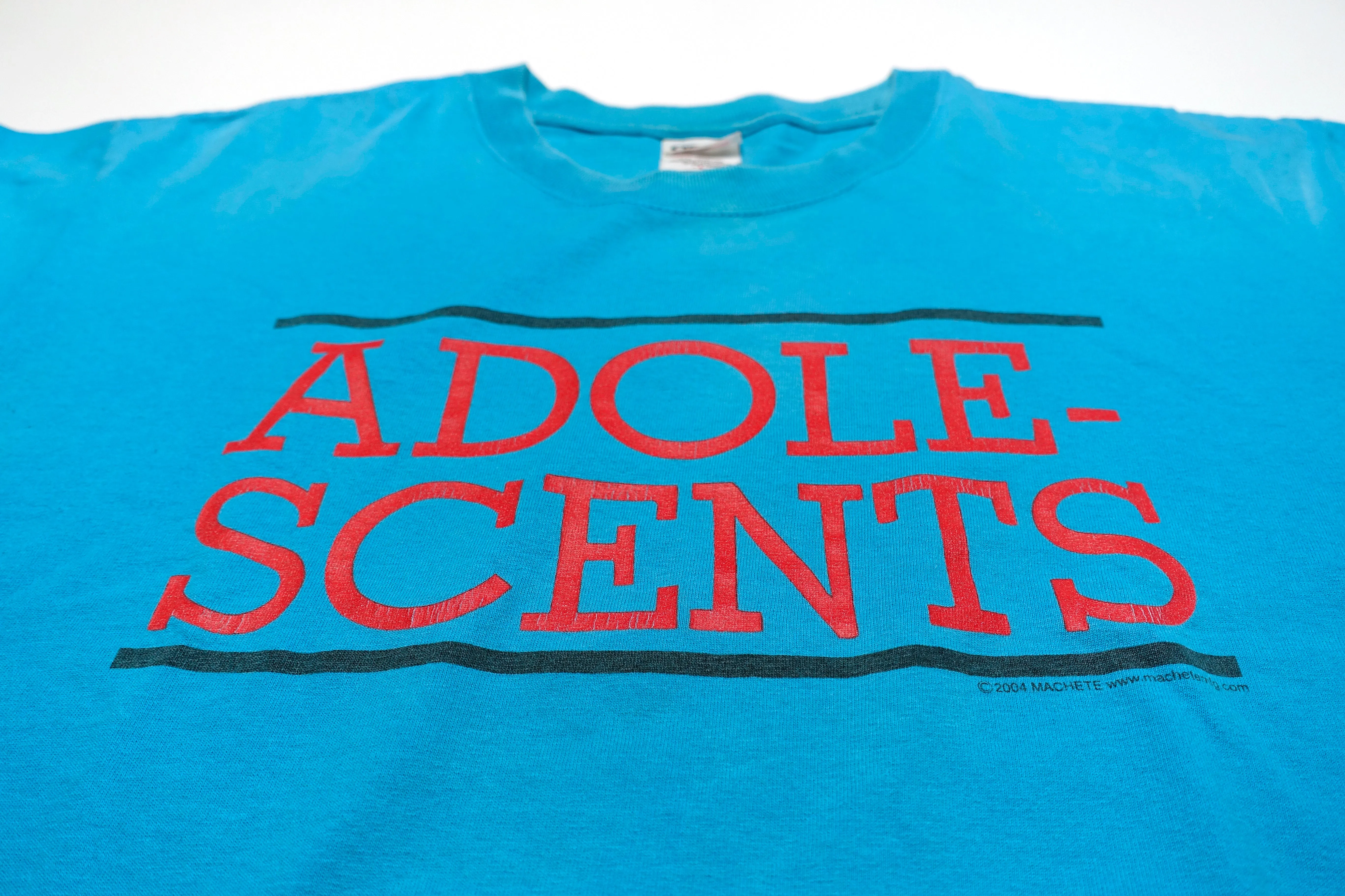 Adolescents - Bars Logo Tour Shirt Size Large (Blue)