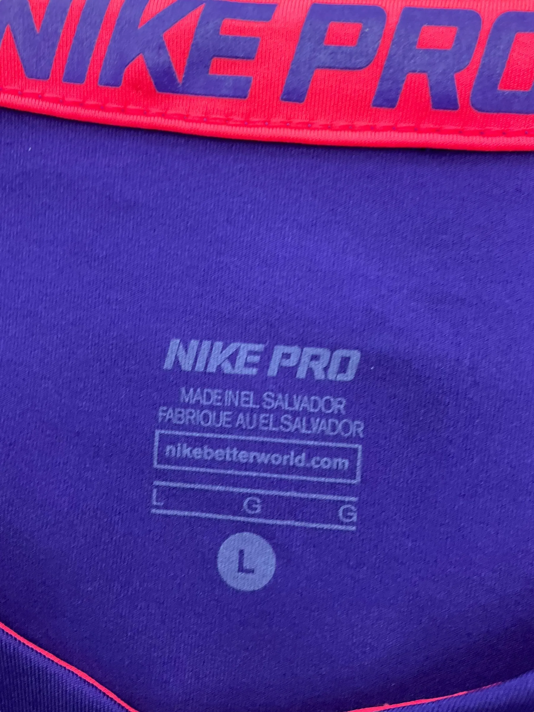 Athletic Top Long Sleeve Crewneck By Nike Apparel In Purple, Size: L