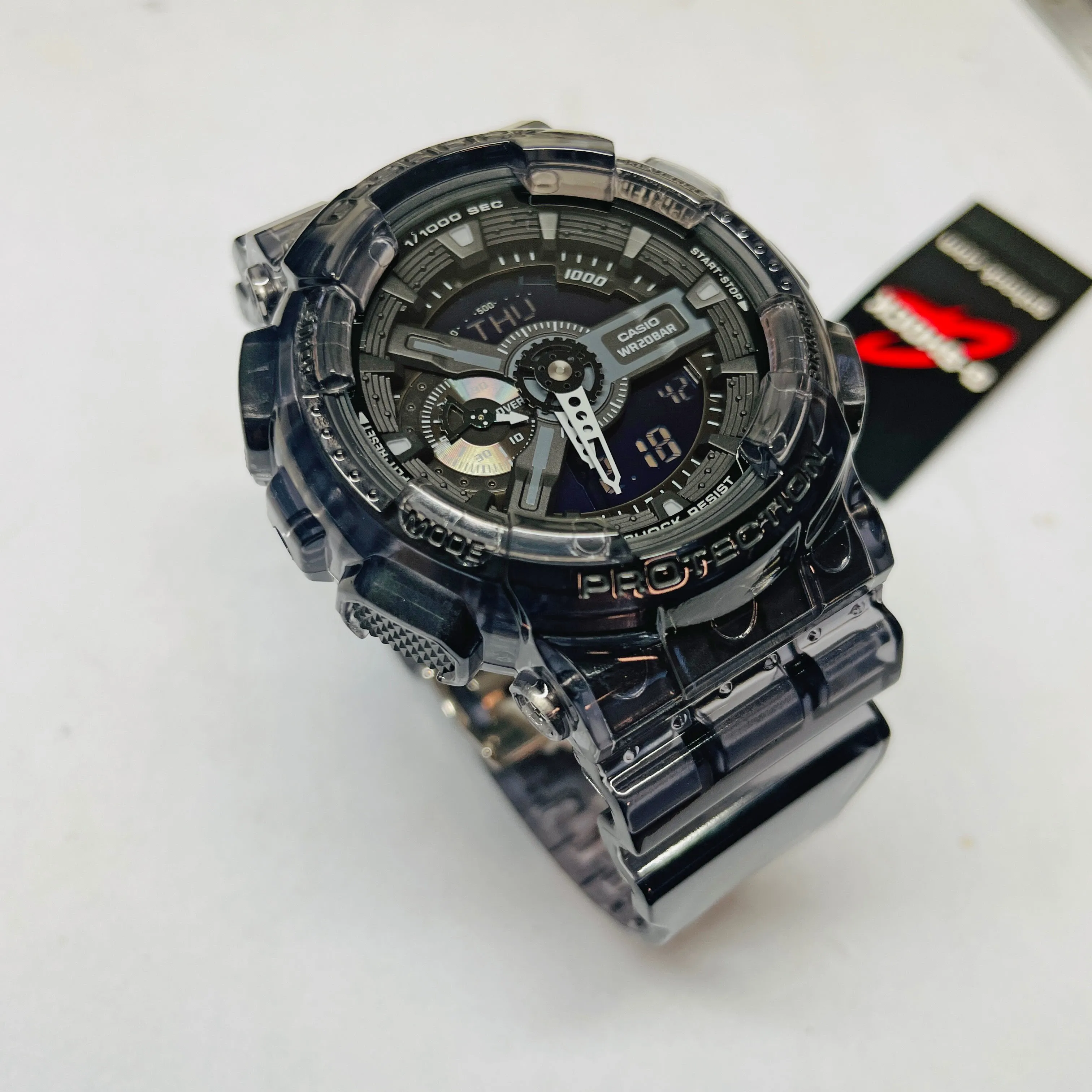 Casio G-Shock GA110SKE-8A Grey Clear Translucent Transparent Jelly Watch