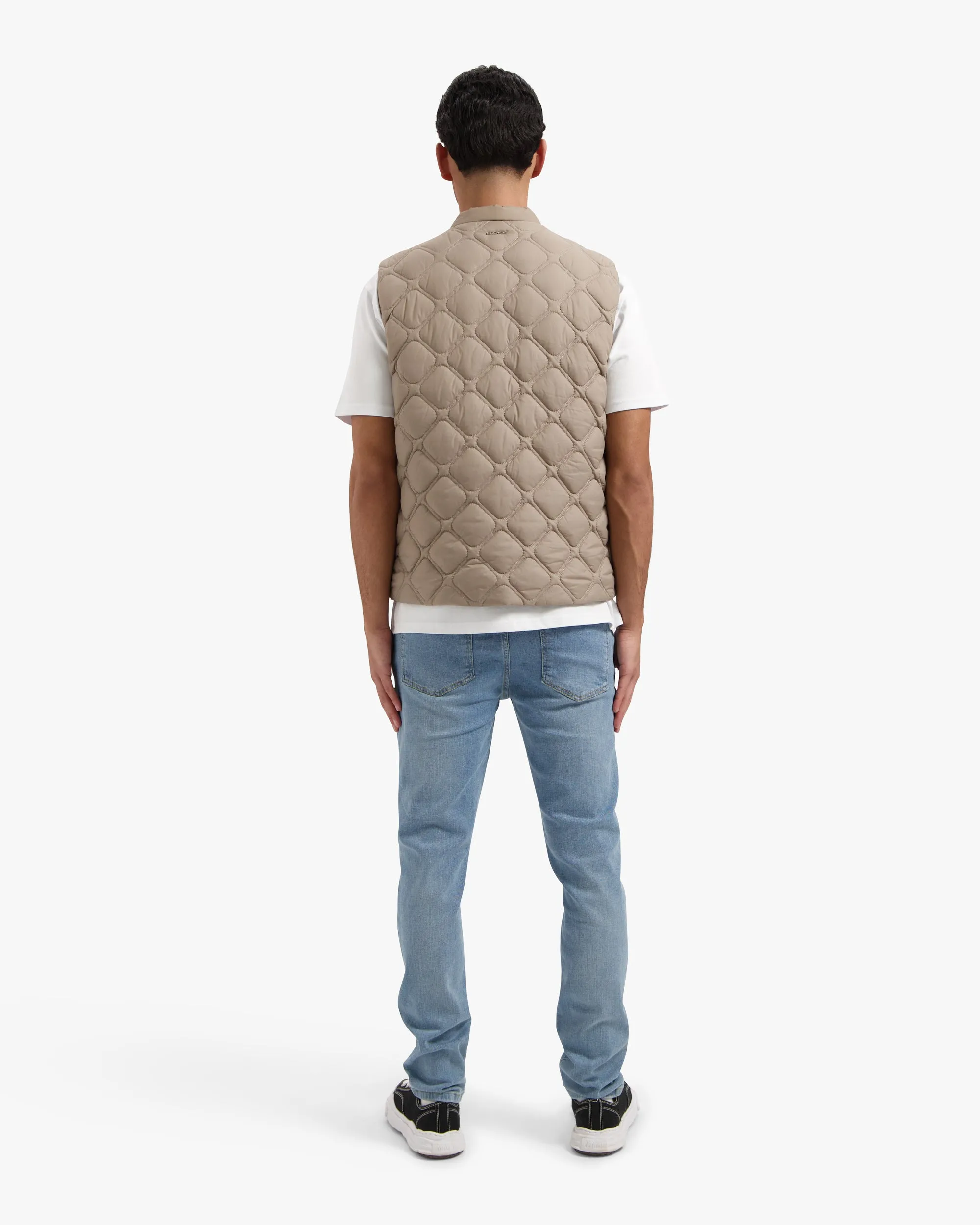 CROYEZ QUILTED VEST - MUSHROOM