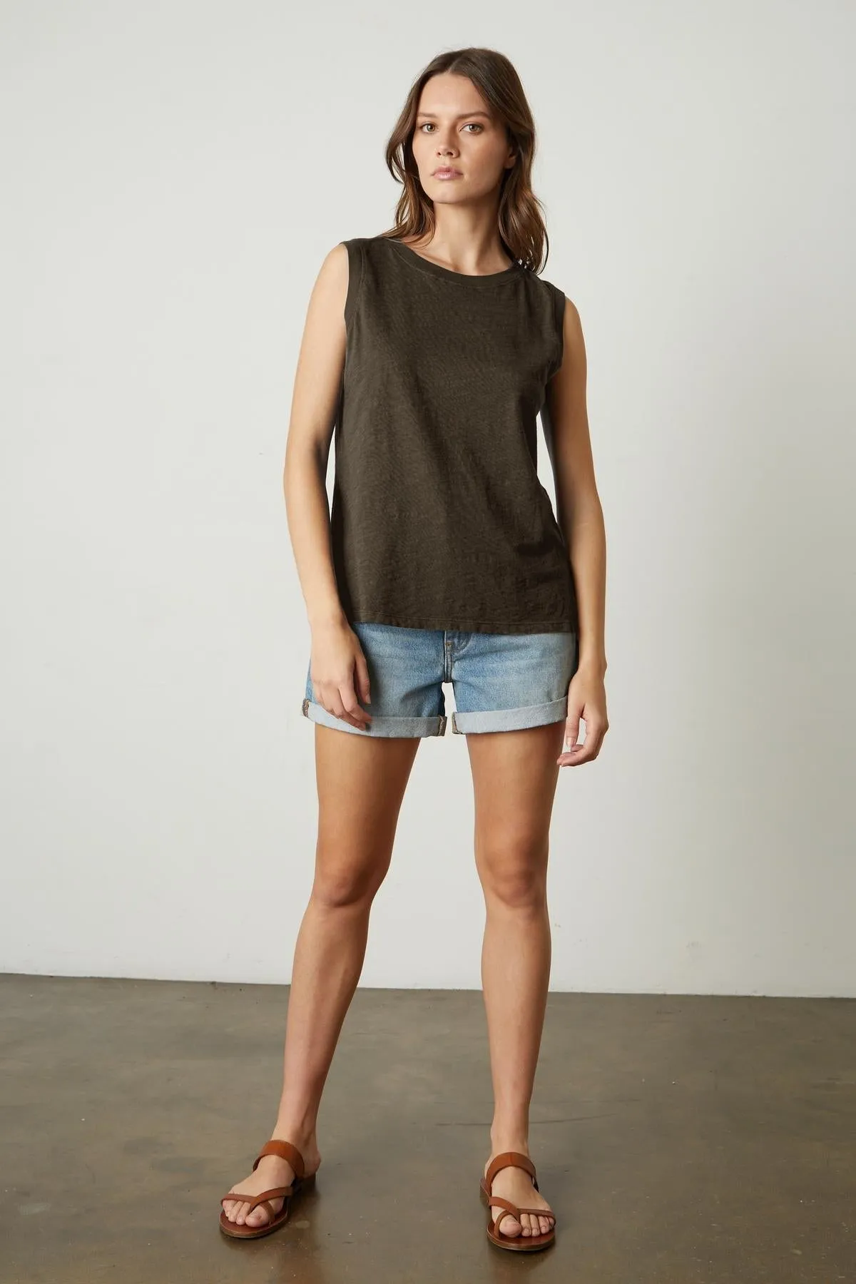 ELLEN VINTAGE SLUB TANK TOP