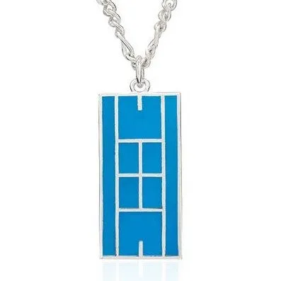 Enamel Tennis Court Pendant Large