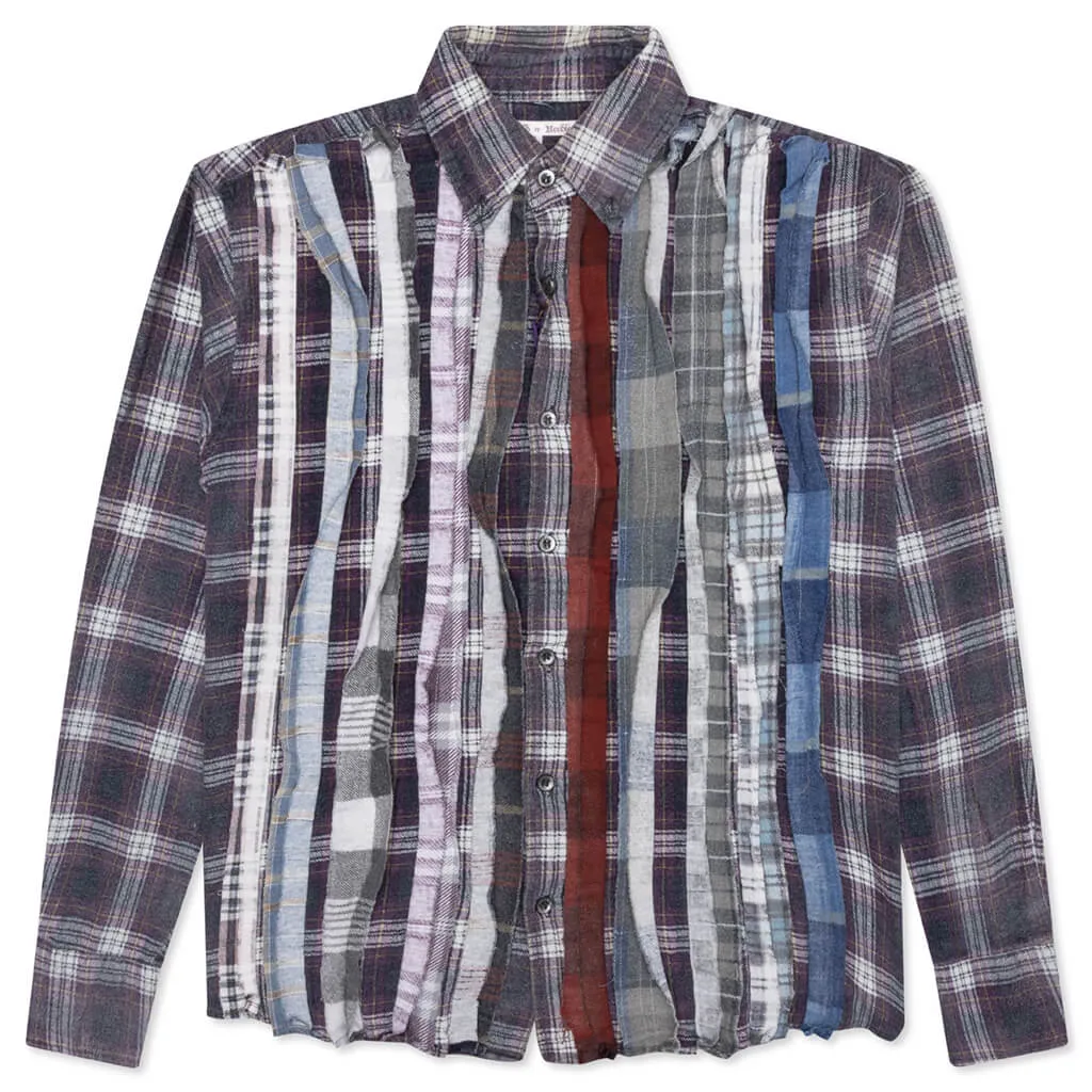 Flannel Shirt Ribbon Reflection Shirt - Assorted