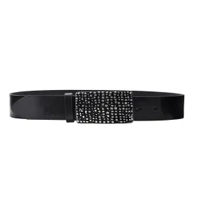 Georg Roth LA Black Leather Nevada Chunky Silver Belt