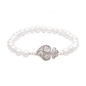 Heart of Viana Pearl Bracelet - Silver