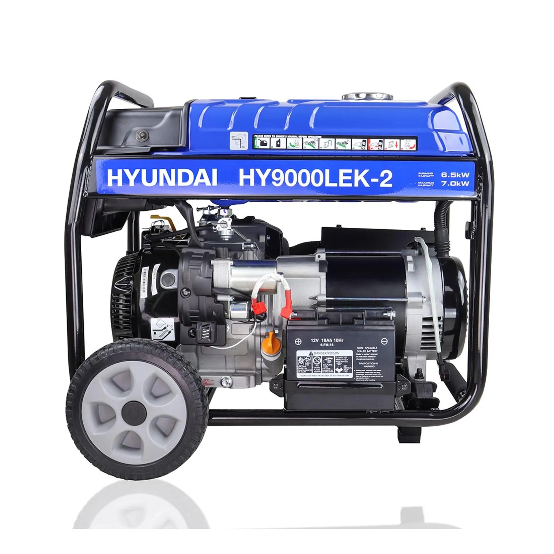 Hyundai Petrol Generator 7kW / 8.75kVa HY9000LEK-2