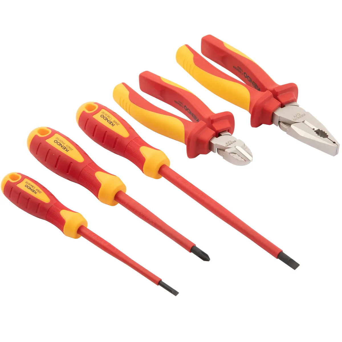 Kendo VDE Plier & Screwdriver Set 5 Pieces