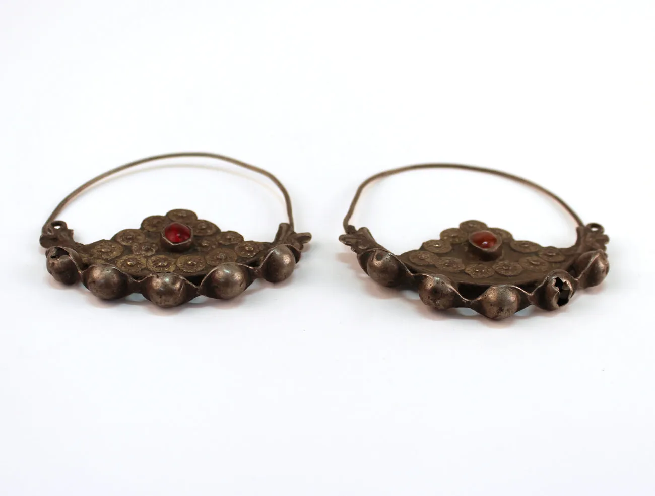 Middle-Eastern Tribal Silver Earrings