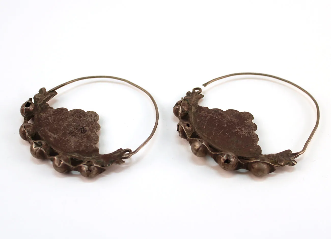 Middle-Eastern Tribal Silver Earrings