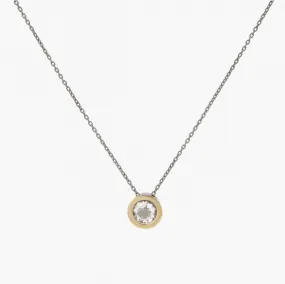 Minas Novas Gold and Silver Rock Crystal Necklace