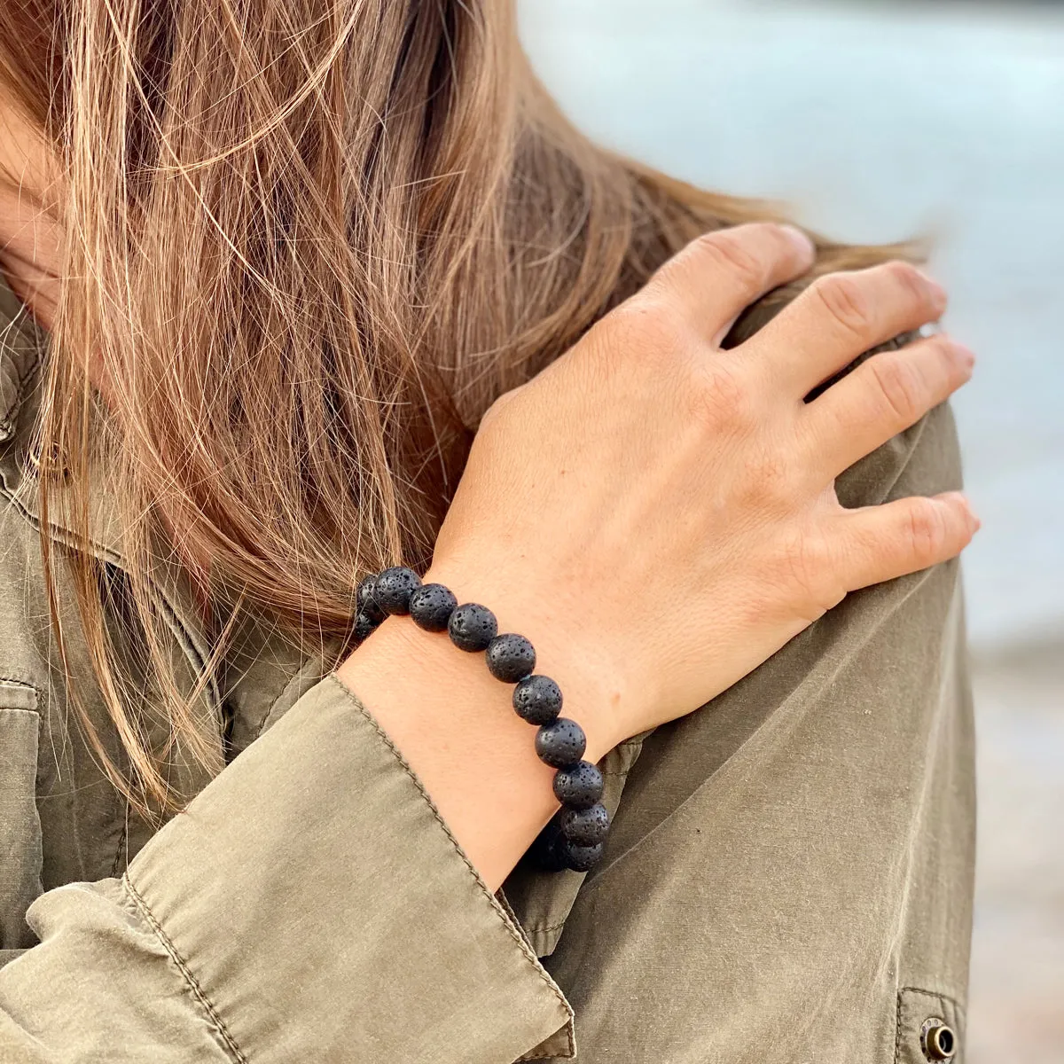 Mindful Aromatherapy Mini Balms with Lava Stone Bracelet