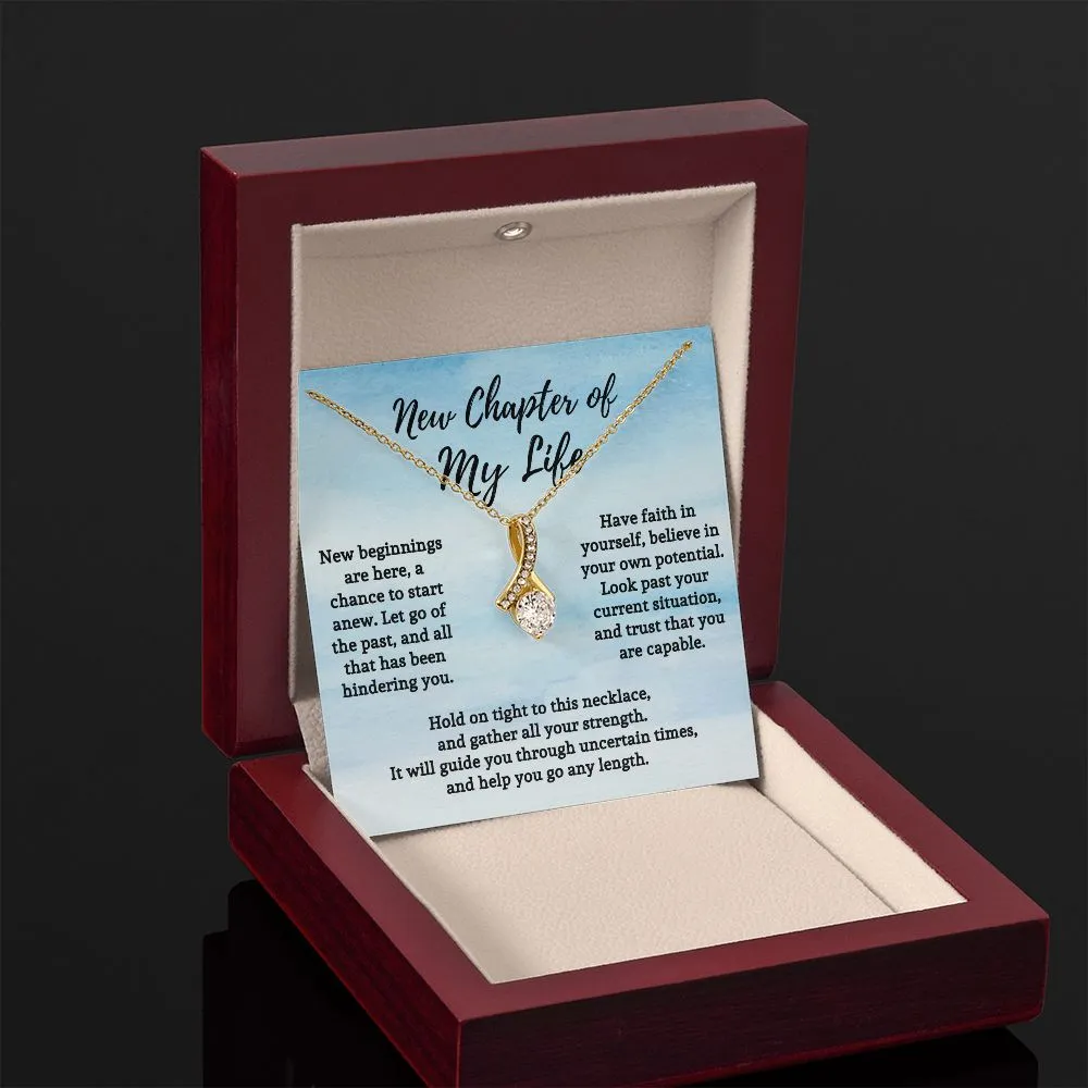 New Chapter of My Life Motivational Affirmation Encouragement Gift for Friend Pendant Necklace