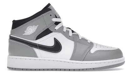 Nike Air Jordan 1 Mid Light Smoke Grey Anthracite (GS) Women's