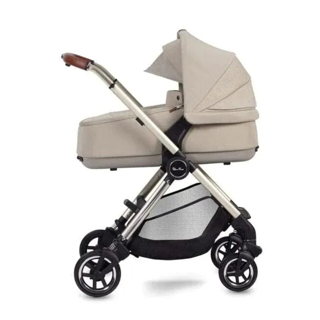 Silver Cross Dune with Compact Folding Carrycot and Pebble Cloud T Ultimate Pack - Stone