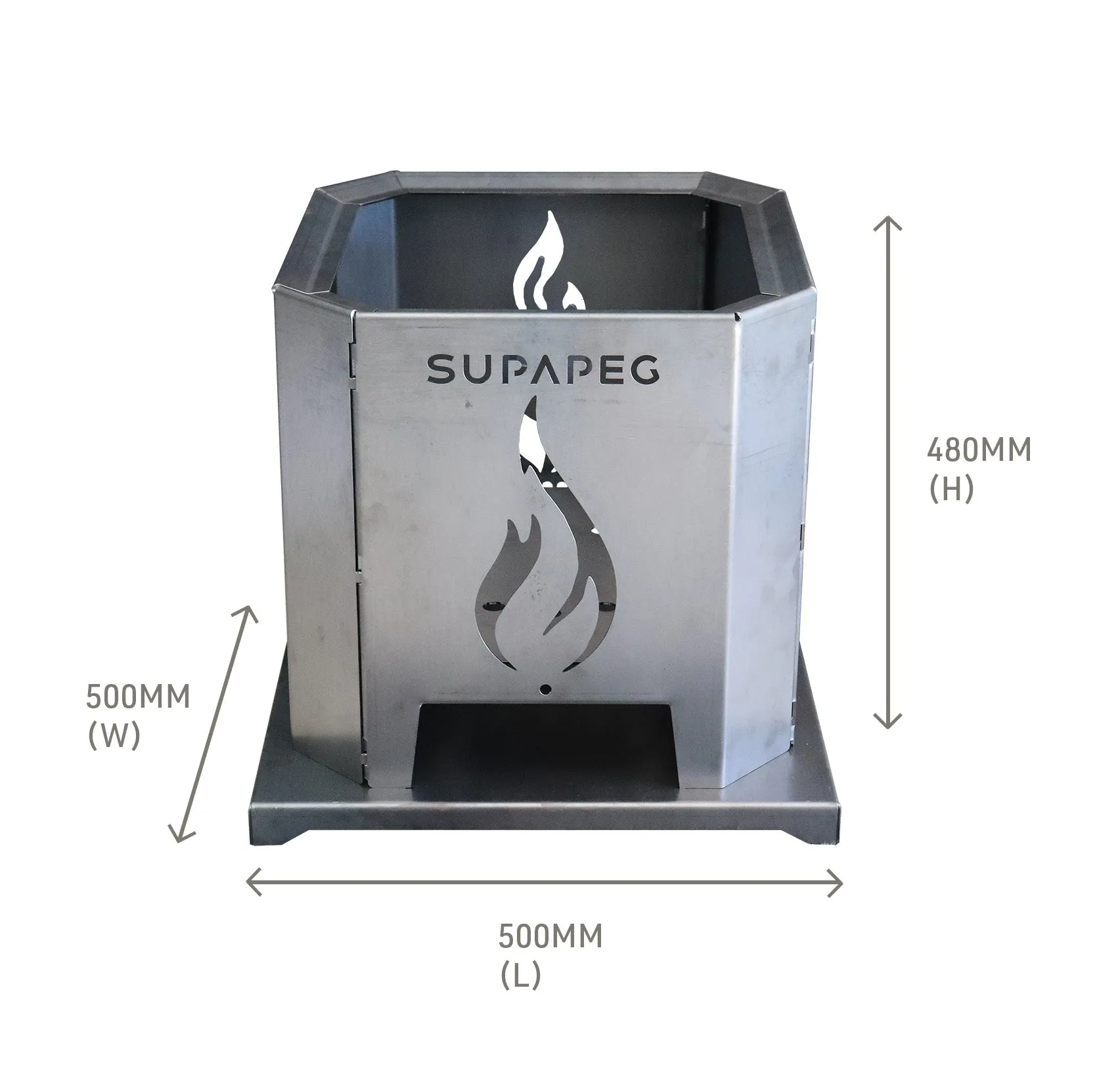 Supa Cube Steel Firepit (Steel) *Minor Blemishes*