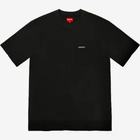 Supreme Embroidery Logo Pocket Tee Black