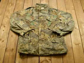 Vintage 1980s  OG1.1 Military Real Tree Camo Cold Weather Jacket / US Army / Lakeview Sportswear / Streetwear / Militaria / Made In USA