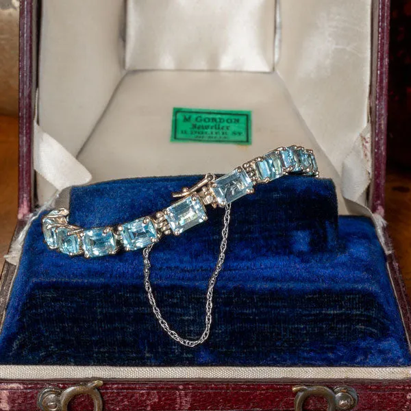 Vintage Aquamarine Tennis Bracelet