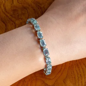 Vintage Aquamarine Tennis Bracelet