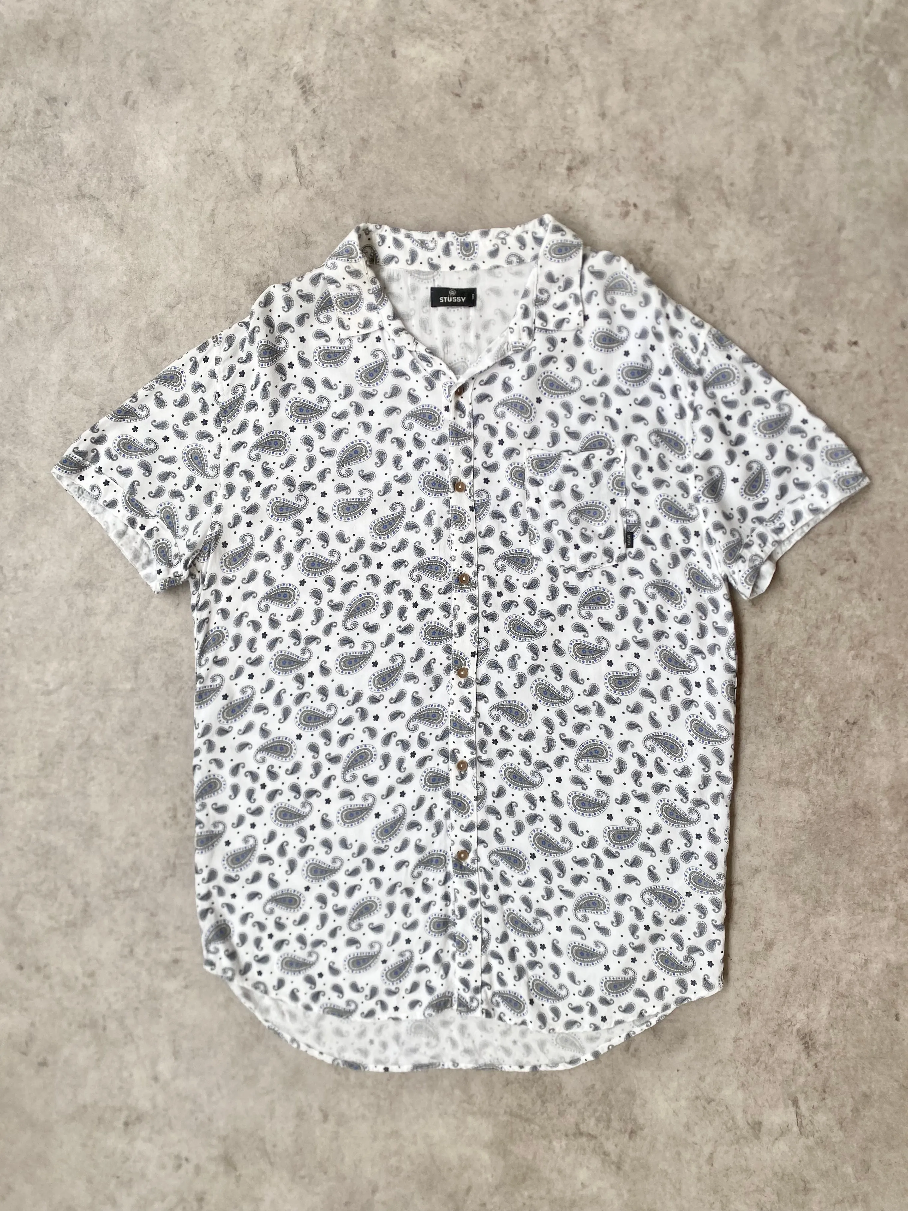 Vintage Stussy Bandana Print Shirt (L)