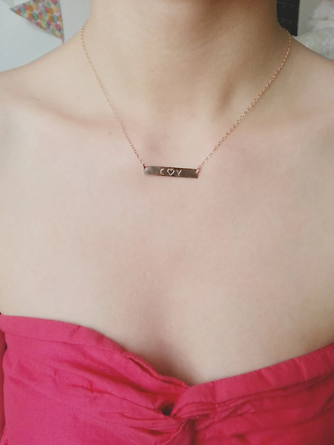 Wholesale Customized Name Bar Necklace / Personalized Silver or Gold Bar Necklace / Personalized Bar Necklace /Silver, Gold, Rose Gold Name Bar