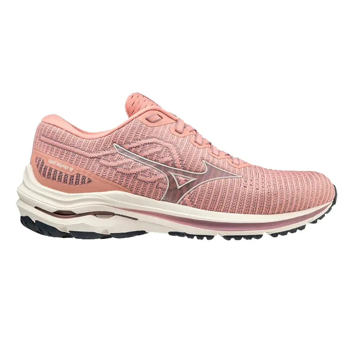 Womens Mizuno Wave Inspire 18 Waveknit - Rosette / Snow White / Elderberry