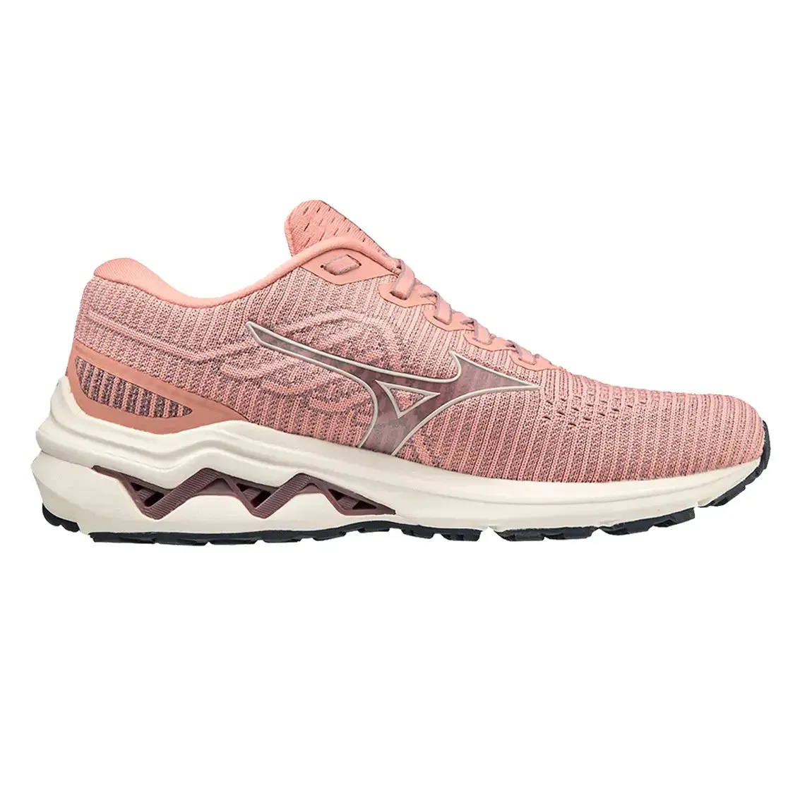 Womens Mizuno Wave Inspire 18 Waveknit - Rosette / Snow White / Elderberry